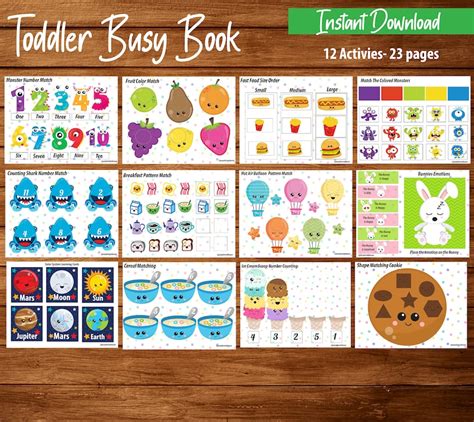 toddler busy book toddler activity binder learning busy etsy uk