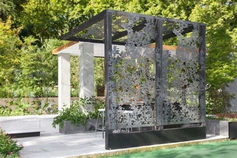awesome  modern outdoor metal decor ideas  garden pergola