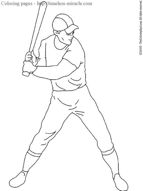 baseball player coloring pages timeless miraclecom
