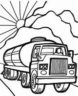 Coloring Truck Tank Sheet Cistern Gas sketch template