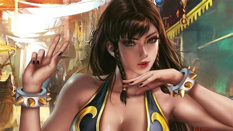 wallpaper chun li street fighter video game characters female