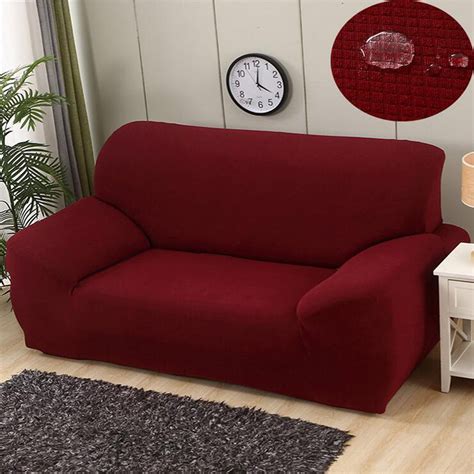 solid color stretch sofa coverall inclusive anti slip couch cover soft durable sofa slipcover