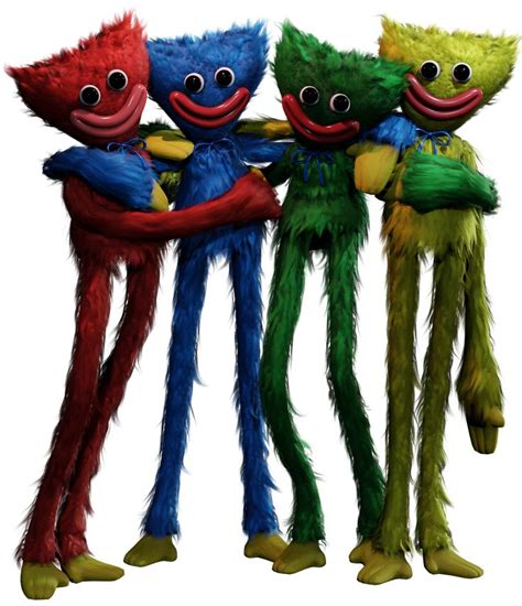 three colorful furry monsters standing next to each other with their