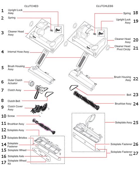 vacuum parts    diagrams  show   replacement parts