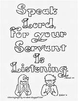 Samuel Coloring Pages Bible Listening Speak Servant Lord Kids Colouring Sheets Sunday School Printable Color Eli God Activities Speaks Print sketch template