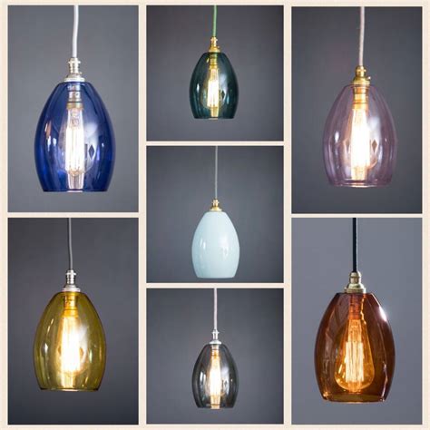 coloured glass bertie small pendant light by glow lighting