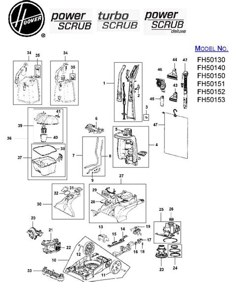 hoover steamvac parts diagram