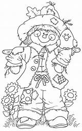 Coloring Adult Pages Fall Halloween Sheets Kids Scarecrows Thanksgiving Adults Colouring Printable Books Vogelscheuche Scarecrow Herbst Color Stamps Ausmalbilder Whimsy sketch template