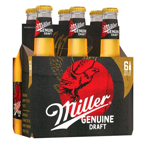 miller genuine draft lager beer  oz bottles shop beer