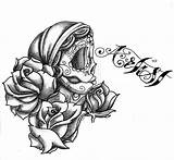 Skull Rose Sugar Coloring Tattoos Tattoo Pages Skulls Drawing Roses Candy Drawings Designs Hearts Girl Flowers Face Cool Skullcandy Flower sketch template