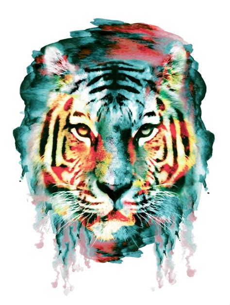 tiger art print  riza peker society