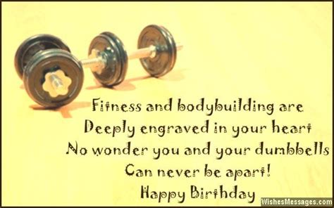 birthday greeting card message for bodybuilders and