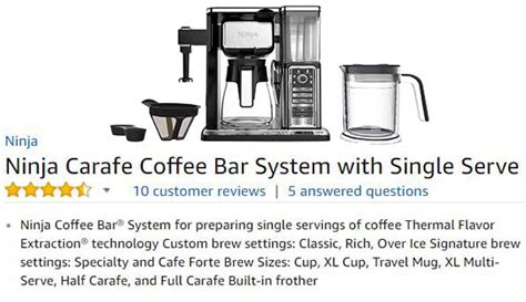 ninja coffee bar single serve system cfa review