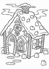 House Coloring Pages Christmas Decor Getdrawings sketch template