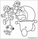 Doraemon Pages Friends Coloring Color Coloringpagesonly sketch template