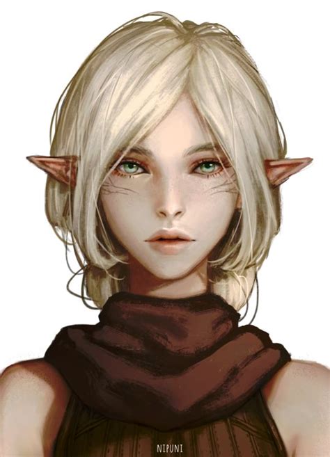 Nipuni So Beautiful  Elf Art Dragon Age Character Portraits
