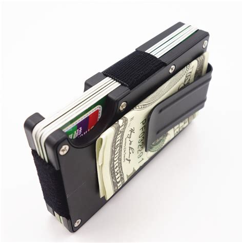 rfid blocking metal wallet slim minimalist credit card holder money