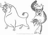 Ferdinand Scribblefun Cuatro Bull Hedgehog Colorat Bulls sketch template