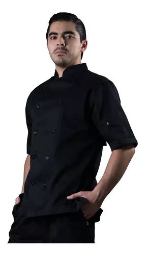 filipina chef hombre manga corta negra zittro r90301 001 meses sin