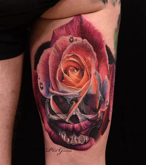 skull rose merged