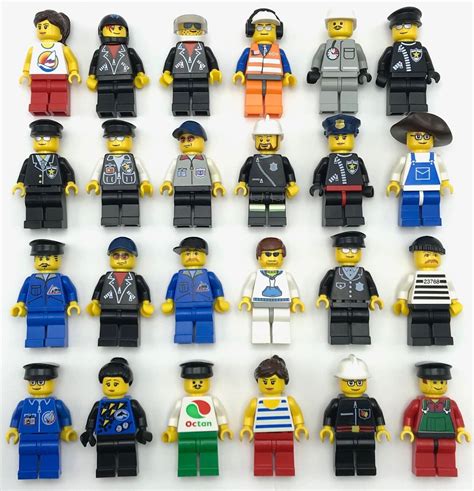 lego town city minifigures men people guys girls police firefighter