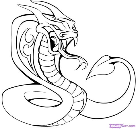 cobra snake head drawing  getdrawings