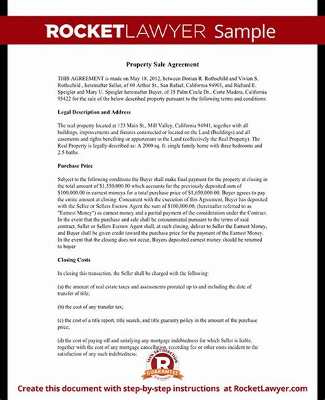 real estate sales contract template fresh property sale agreement
