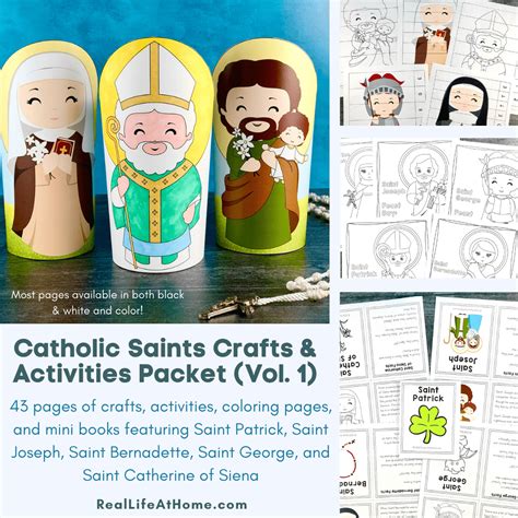 catholic saints crafts  activities packet  kids vol