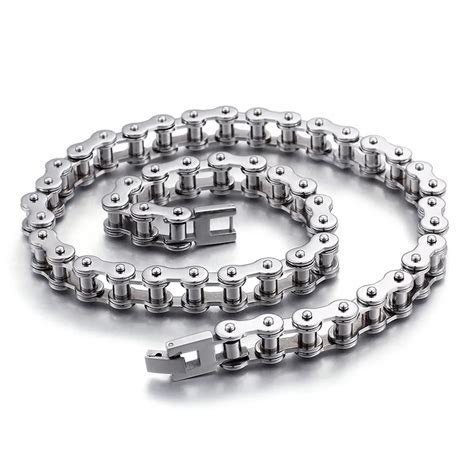 high quality mm  mens chain biker motorcycle chain  stainless steel necklace silver