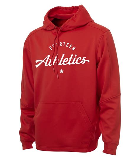 classic hoodie premium red fourteen athletics