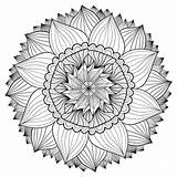 Sier Patroon Floral Ornamental Volwassen Kleurende Erwachsene Farbtonseite Svg Blumenmandala Dekorative Meditation sketch template