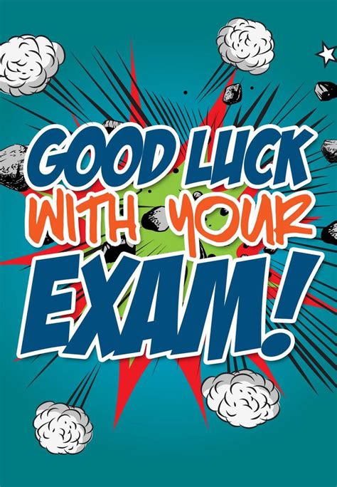 good luck   exam  good luck  exam card