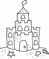 Castle Sand Coloring Clip Crafts Craft Pages Beach Preschool Choose Board Summer sketch template