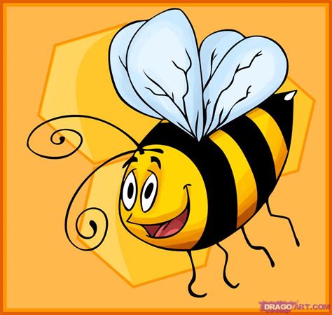 How To Draw A Cartoon Bumble Bee Step By Step Bugs