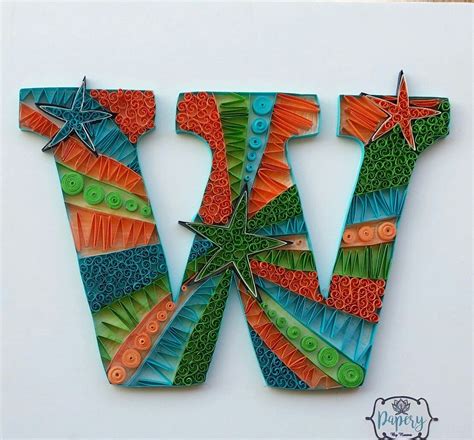 quilled letter   handmade paper quilling art papercraft gift