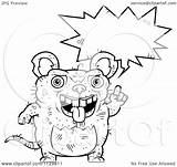 Rat Ugly Cartoon Outlined Talking Clipart Coloring Vector Cory Thoman Regarding Notes sketch template