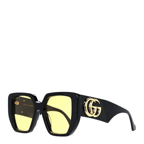 gucci acetate square frame sunglasses gg0956s black 1078925 fashionphile