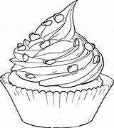 Cupcake Drawing Coloring Pages Drawings Sketch Cream Perfectly Perfect Paintingvalley Choose Board sketch template