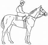 Coloring Cavalo Homem Andar Derby Disegni Pferde Ausdrucken Fohlen Cavalos Colorare sketch template