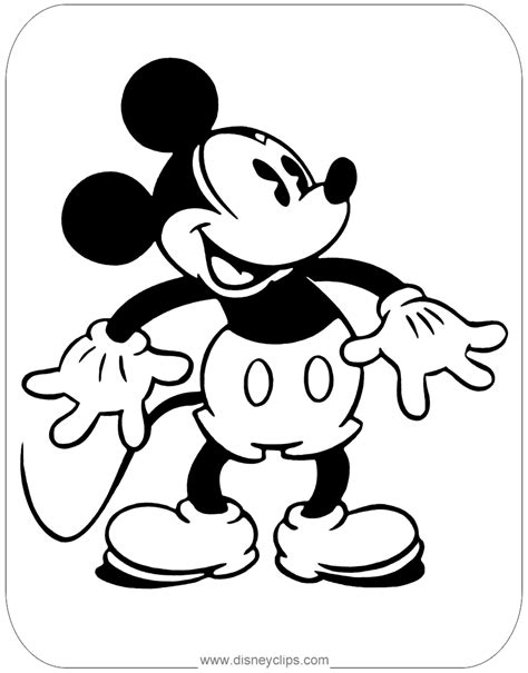 classic mickey mouse coloring pages disneyclipscom