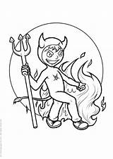 Teufel Ausmalbild Demonios Diablos Malvorlagen sketch template