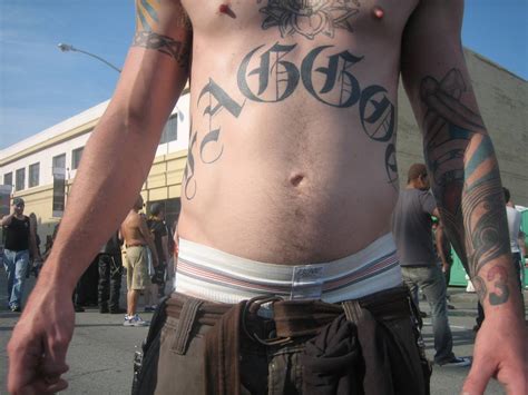 Folsom Street Fair 2009 Faggot Tattoo Daily Squirt