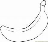 Banana Coloring Single Pages Bananas Coloringpages101 Color sketch template