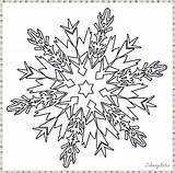 Coloring Snowflake Pages Christmas Snowflakes Printable Kids Easy Color Sheets Printables Winter Cool2bkids sketch template