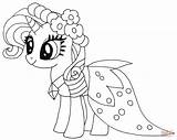 Coloring Pony Little Dress Games Color Rarity Princess sketch template