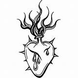 Fire Heart Tattoo Inkbox Tattoos Sold sketch template