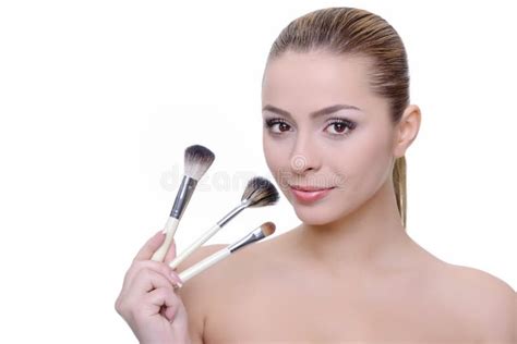 issues stock photo image  model white makeup