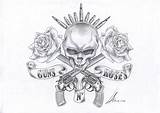 Roses Guns Drawing Drawings Heart Hearts Tattoo Tattoos Rose Remake Guitar Gangster Skulls Stencils Chicano Stencil Fashionplaceface Deviantart sketch template