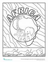 Africa sketch template