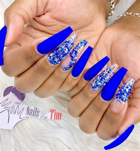 blue nails with design light blue nails navy blue nails royal blue